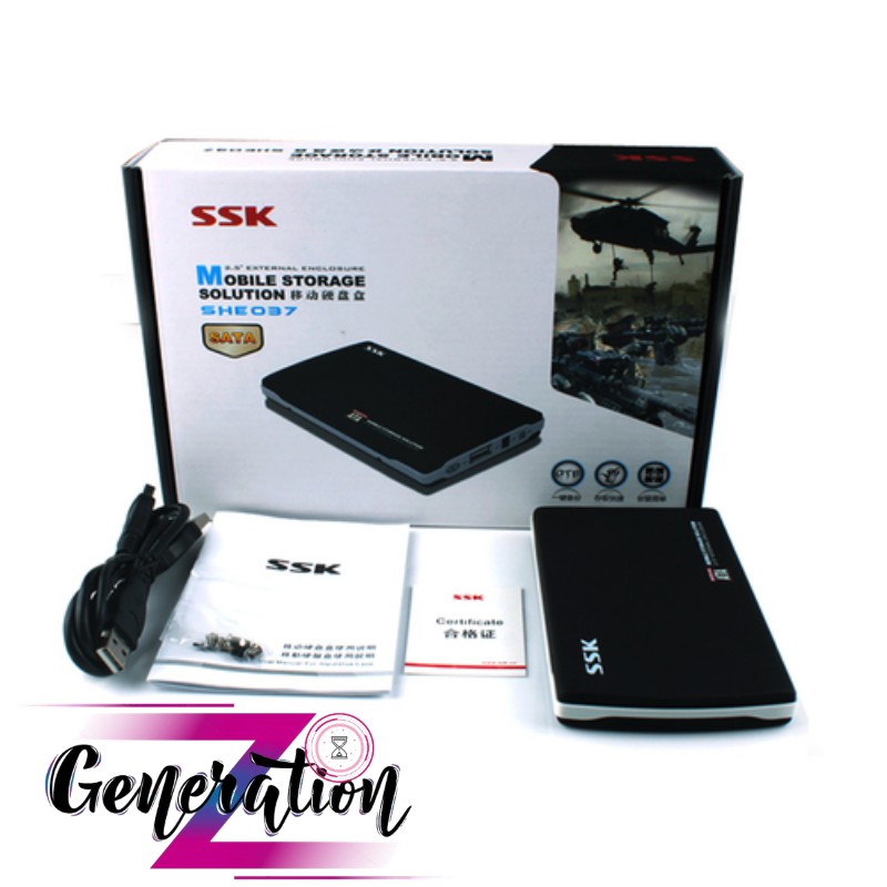 Box gắn HDD SSK 037 Chuẩn Sata 2.5 - Usb 2.0