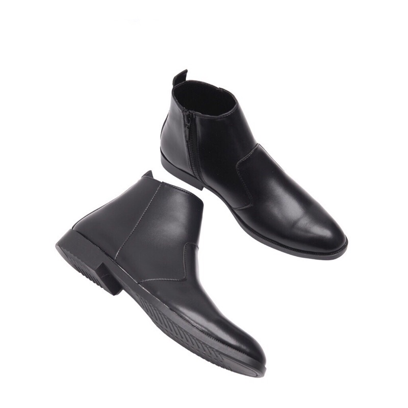 Giày boots nam Chelsea Boots Classic cổ Khoá đế khâu