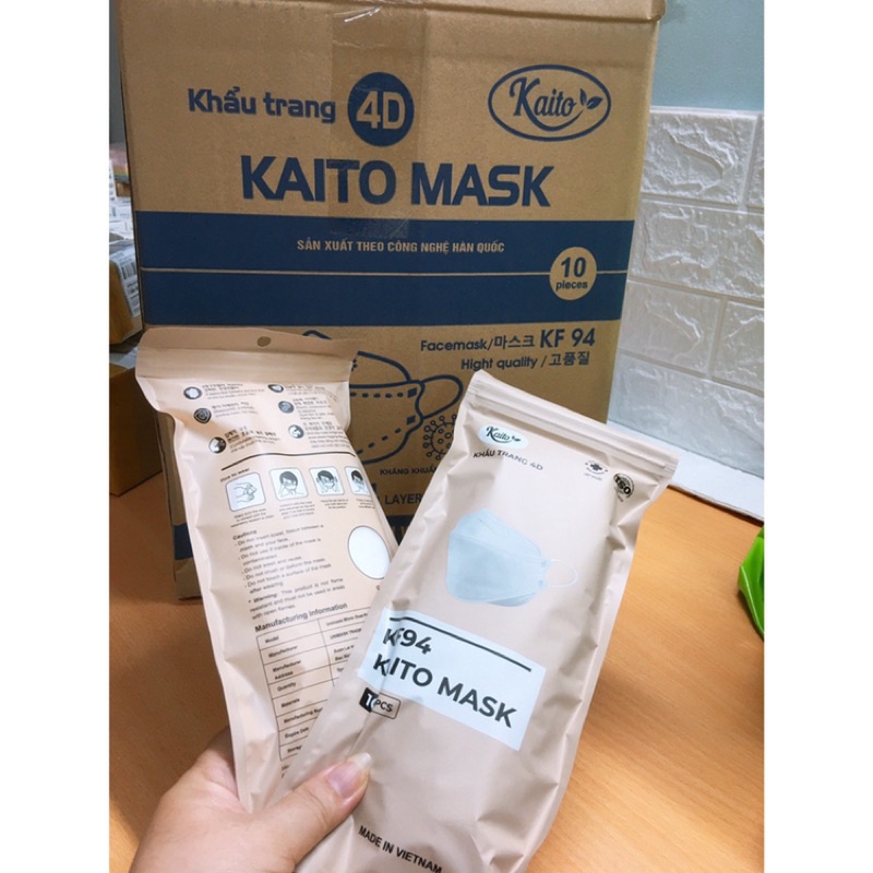 Thùng 300 cái khẩu trang Kaito KF94 kháng khuẩn và chống bụi mịn