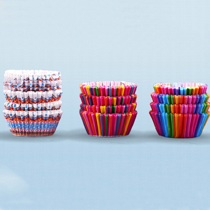 Set 100 Đế Giấy Dùng Để Trang Trí Bánh Cupcake Tiện Dụng