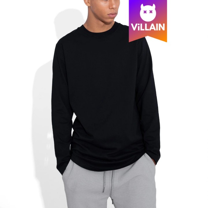 Áo Thun Trơn Dài Tay Nam Nữ Unisex Thời Trang Hàn Quốc - Villain | BigBuy360 - bigbuy360.vn