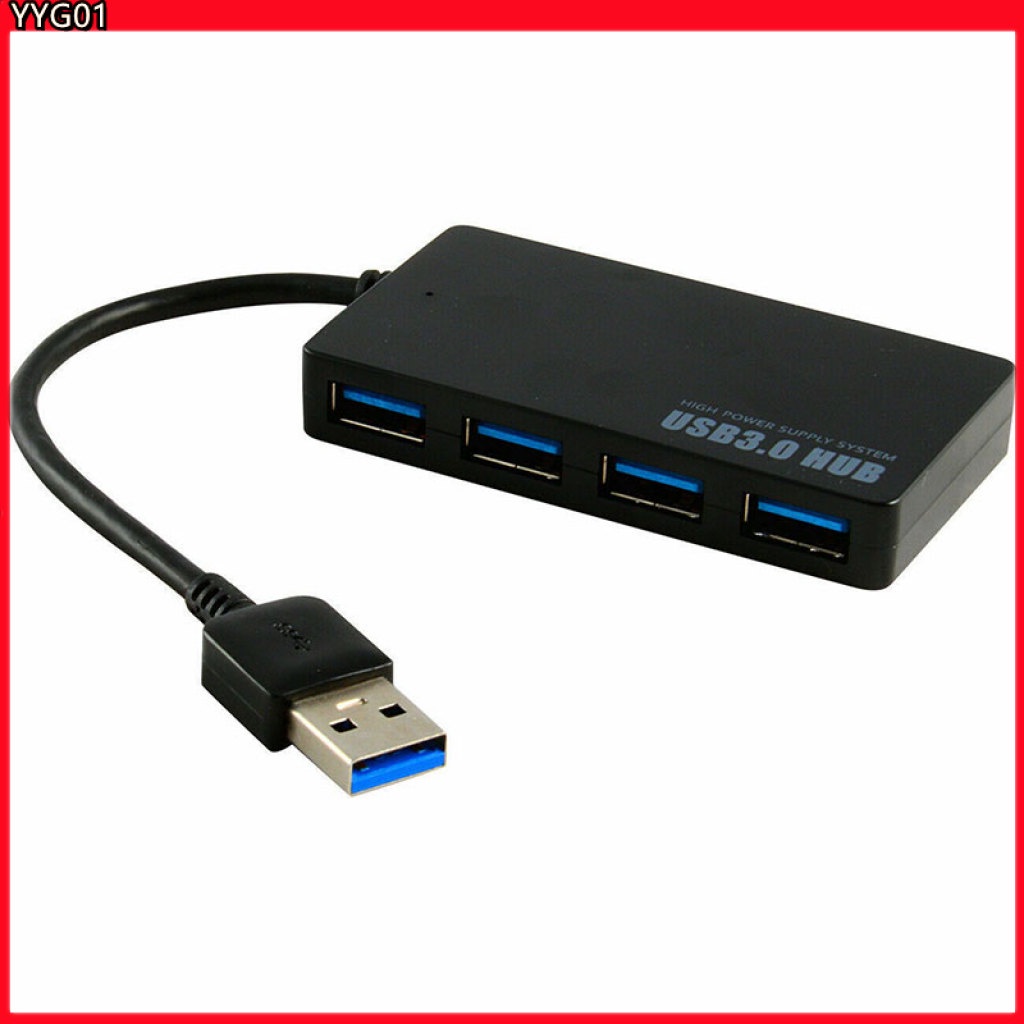 Hub chia 4 cổng USB 3.0 tốc độ cao 5 Gbps cho MacBook PS3 Xbox PC Laptop