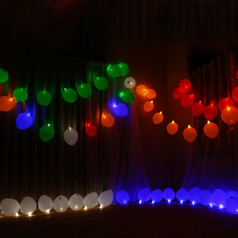 Đèn Led Hình Tròn Gắn Bong Bóng Trang Trí Tiệc