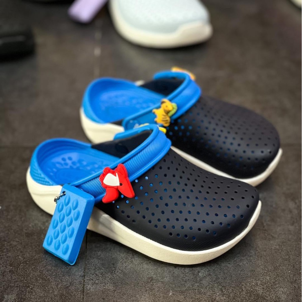 Dép cross cho bé trai và bé gái literide quai ngang  hàng  xuất khẩu full box màu xanh than