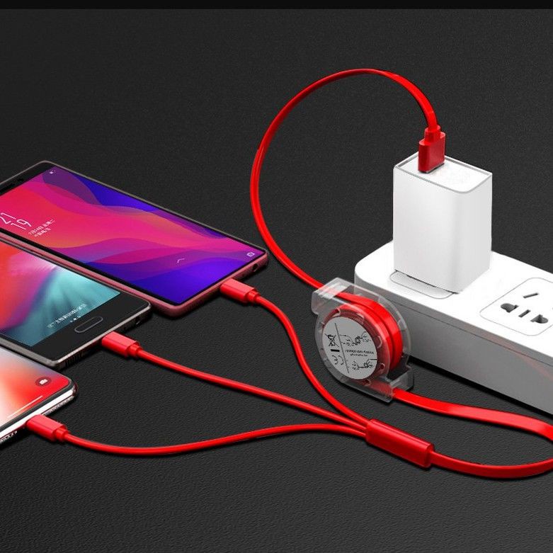 Mobile Dây Cáp Sạc Nhanh Ba Cổng Cho Apple Android One