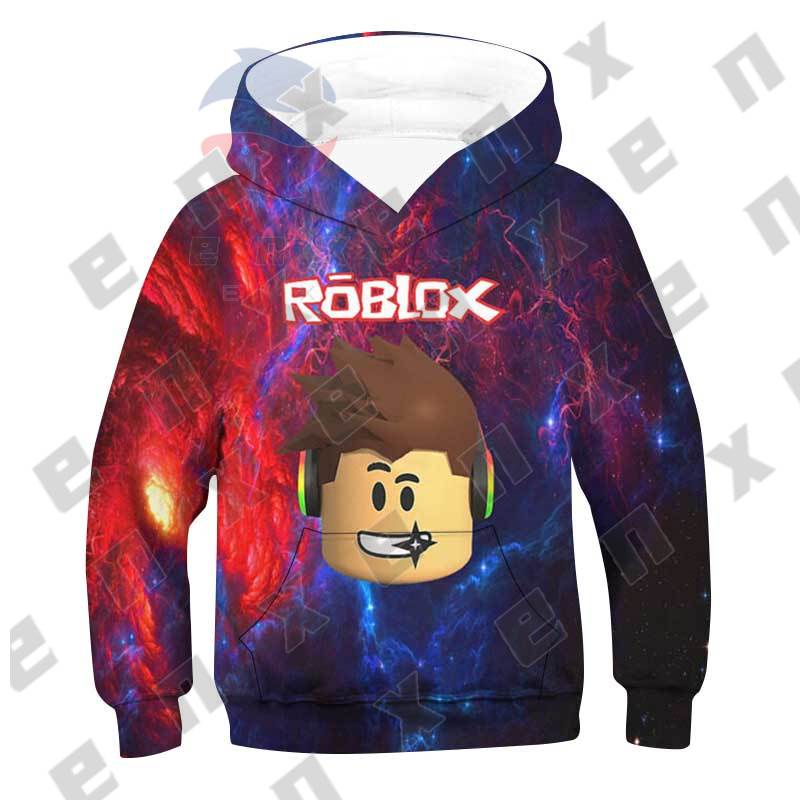 * Enx * Áo Hoodie Thể Thao In Hình Trò Chơi ROBLOX Mặc Hàng Ngày Cho Trẻ Em