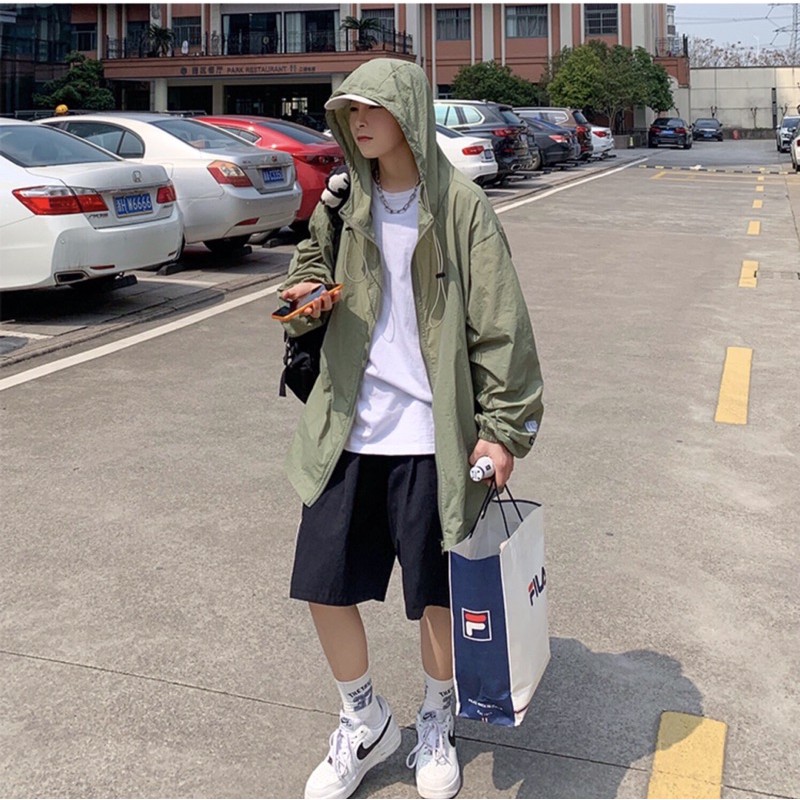 [ORDER] Áo khoác chống nắng hoodie có mũ trùm mỏng nhẹ thoáng mát oversize form rộng Ulzzang siêu chất ❤️