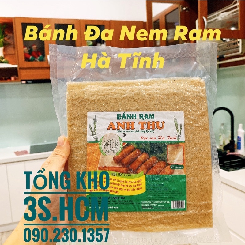 [đặc sản] Bánh Đa Nem Ram / Chả giò Hà Tĩnh, hiệu Anh Thu, loại phơi sương đặc biệt ngon (hút chân không) làm từ mật mía