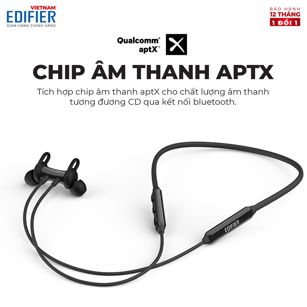 Tai nghe Bluetooth 5.1 EDIFIER W200BT Plus Âm thanh Stereo Chống nước IP54 - Hàng chính hãng - Bảo hành 12 tháng 1 đổi 1