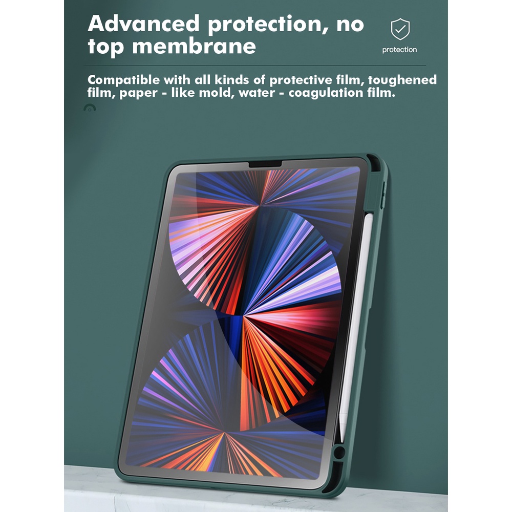 ipad Leather Case GOOJODOQ Detachable Acrylic iPad Case for iPad mini6 for iPad Gen9 Gen8 Gen7 10.2 11 inch 2020 2021 2018 for ipad Air4 10.9