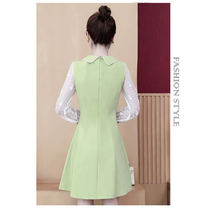 D7975 - Đầm xòe nữ dài tay hàng nhập