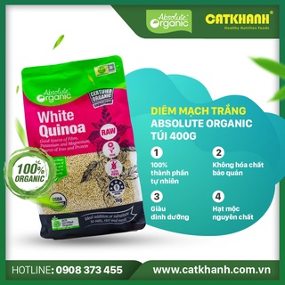 Hạt diêm mạch trắng Absolute Organic túi 400gr