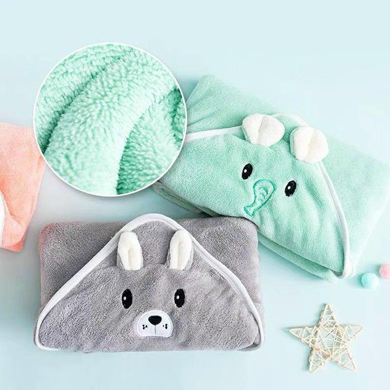 Chăn Ủ Quấn Mùa Đông Có Mũ Hình Thú Cho Bé Sơ Sinh - 3Tuổi /nhiều màu