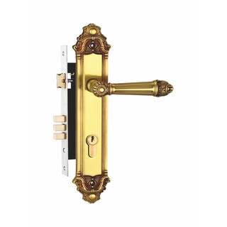 [Mẫu Mới Thân Inox Ổ Abus Đức] Khóa Cửa Chính Tay Gạt Đồng Thau, Thân INOX HC8526 Huy Hoàng