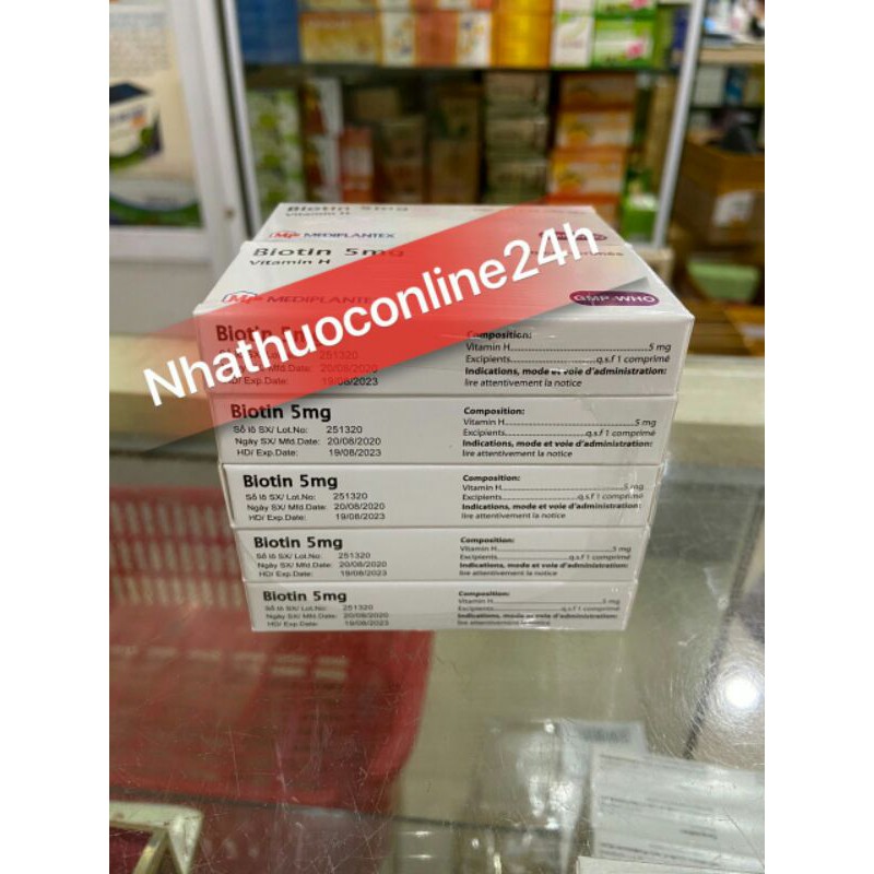 Viên đẹp da khỏe tóc Biotin 5mg