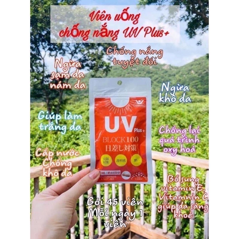 Viên uống chống nắng UV- Viên Uống Chống Nắng UV PLus Block