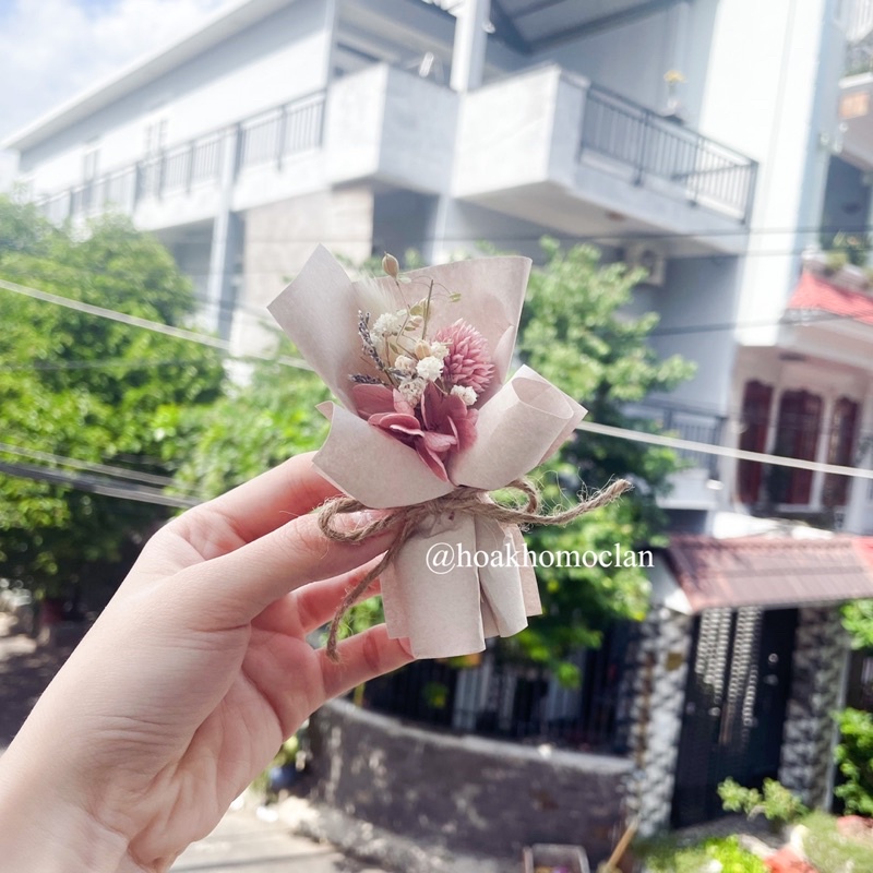 Mẫu bó hoa khô mini Mộc Lan style vintage cổ điển