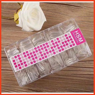 Hộp móng úp HSM màu trong 500 chiếc đủ size đồ nail giá rẻ hoài út Nail Store