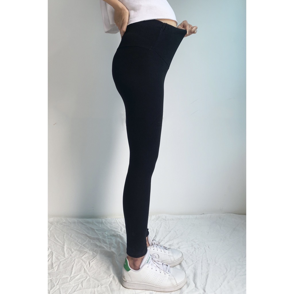 Quần bầu Legging Cạp Chun chất liệu cotton hè thoáng mát, có dây kéo điều chỉnh thiết kế bởi LAMME