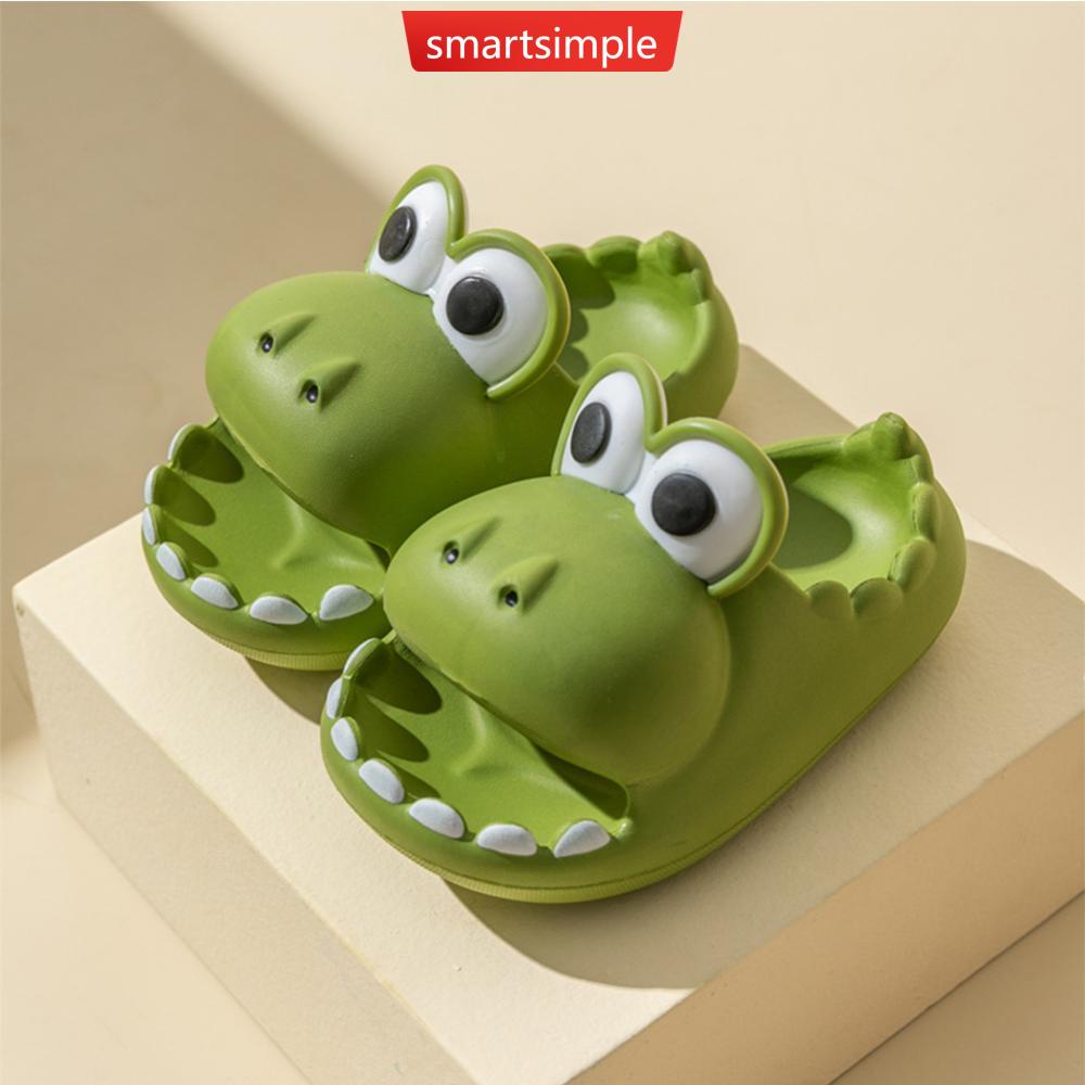 Dép Phát Sáng Dép Nhựa EVA Mềm Chống Trượt Họa Tiết Khủng Long Xinh Xắn Cho Nữ