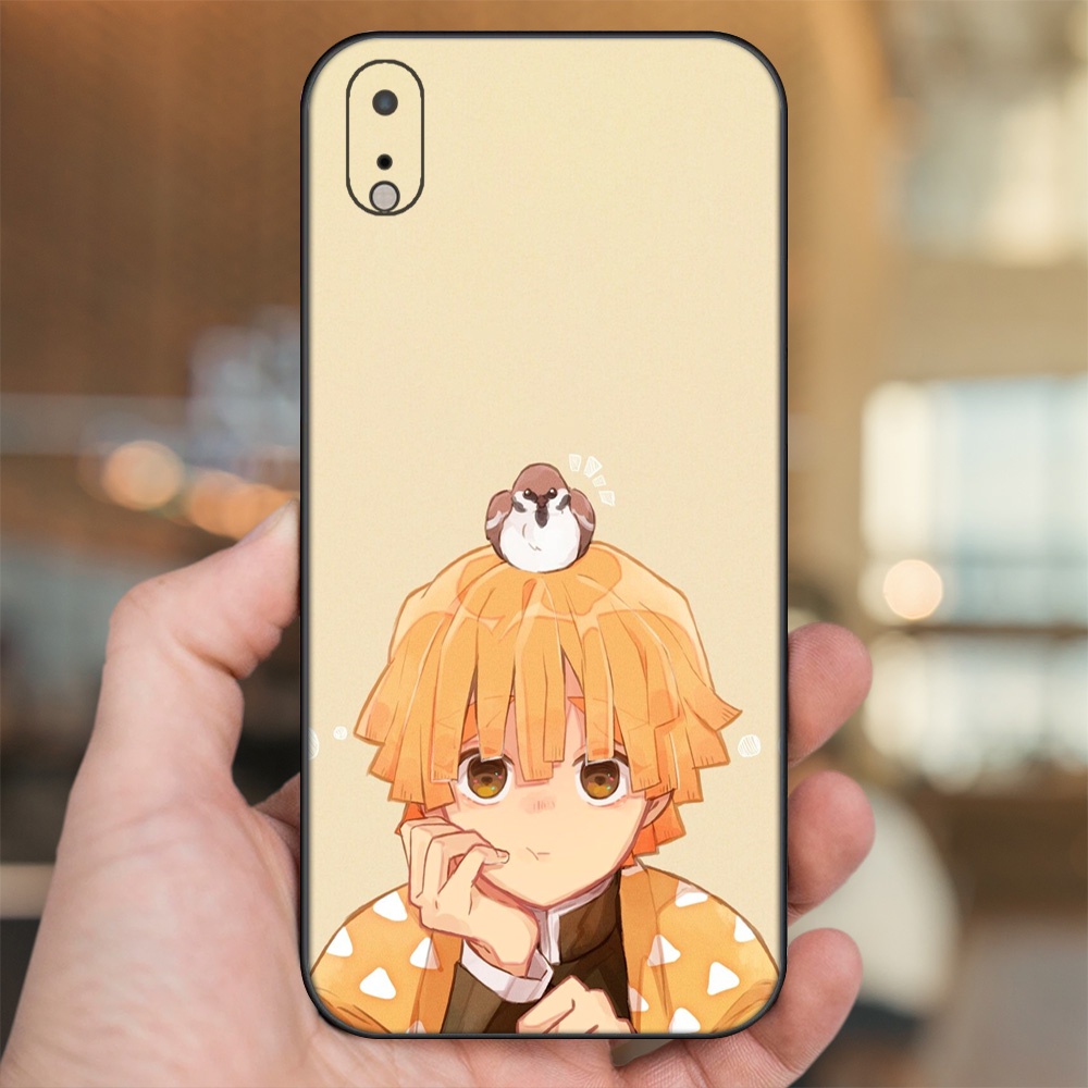 Ốp lưng iPhone Xr dẻo đen cạnh vuông in hình Zenitsu Kimetsu no Yaiba