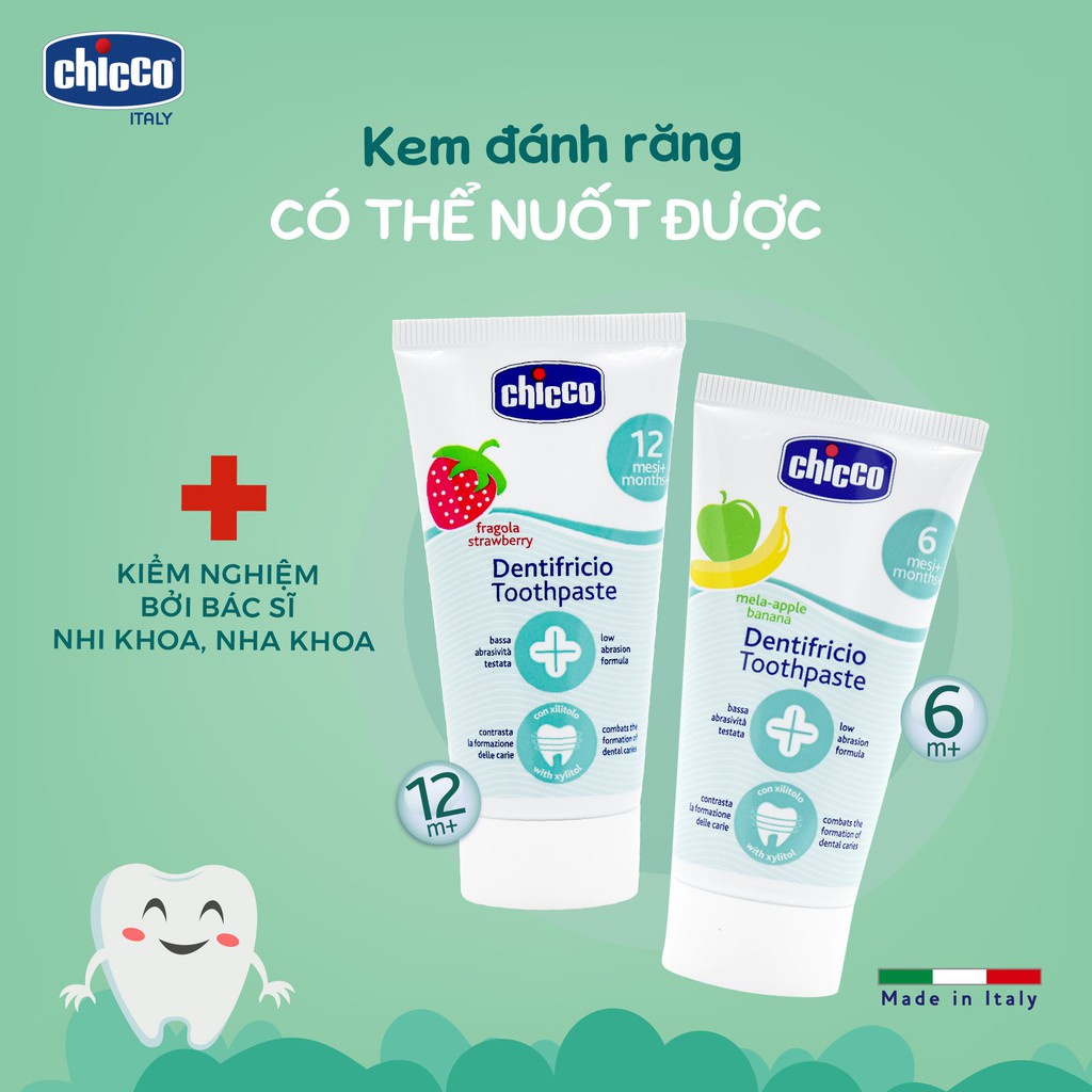 Kem đánh răng Chicco hương Dâu 15ml