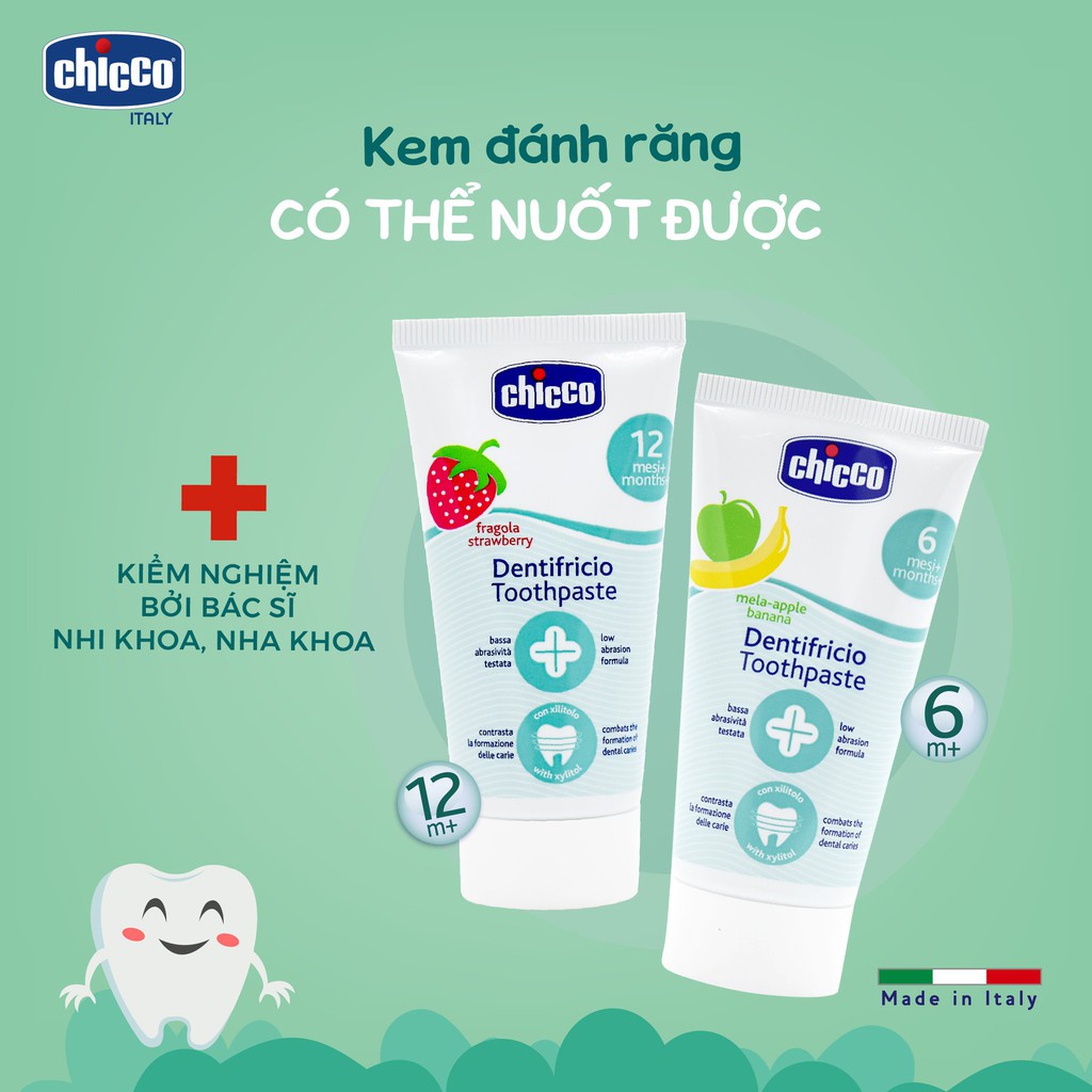 Kem đánh răng Chicco hương Dâu 15ml