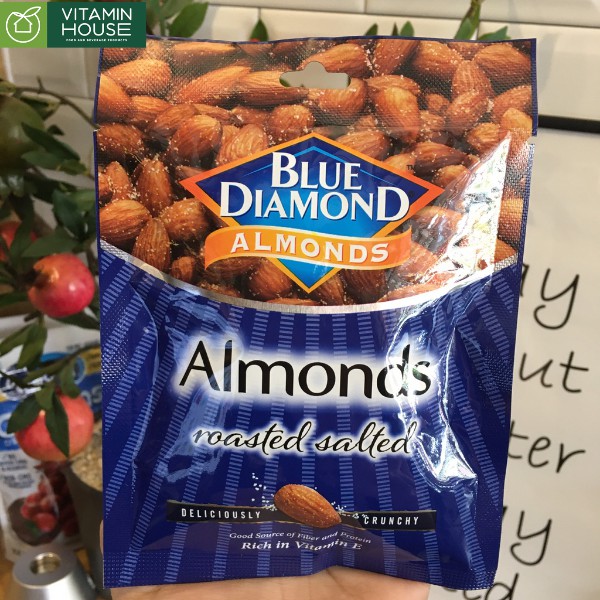 Hạnh Nhân Rang Muối Tẩm Mật Ong Mix Hạt Xông Khói Blue Diamond 30g