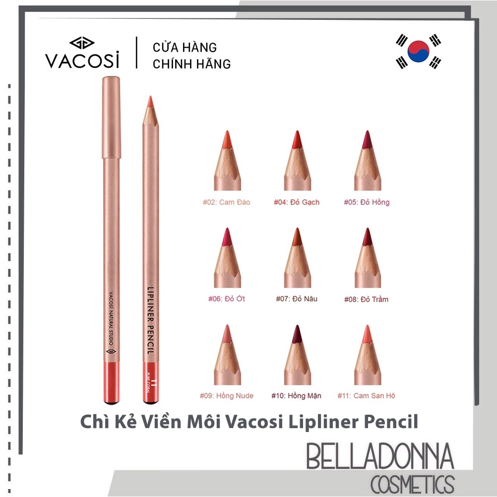 [CHÍNH HÃNG] Chì Kẻ Viền Môi Vacosi Lipliner Pencil