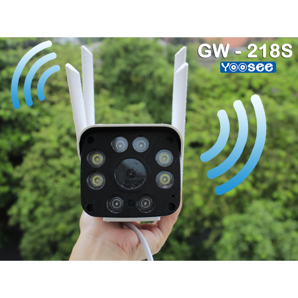 Camera Ip Wifi Ngoài Trời Yoosee GW-218S - 4 Râu Bắt Wifi Cự Mạnh Full HD 1080P - Có Màu Ban Đêm - Hàng Chính Hãng