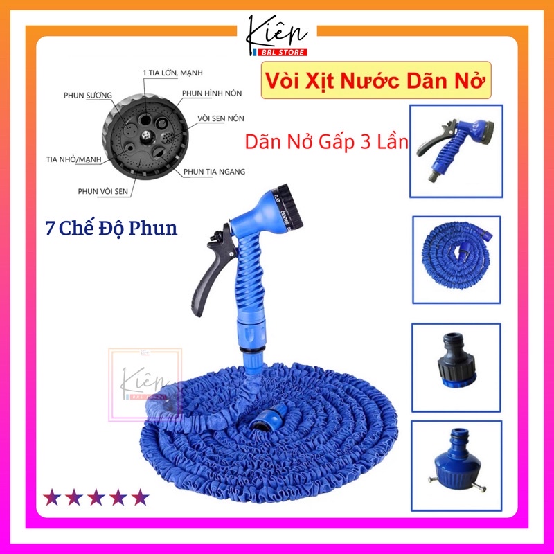 Vòi Xịt Giãn Nở Thông Minh Dài Dây 30m ,Đầu Vòi 7 Mức Điều Chỉnh Chế Độ Nước ⚡️ Tưới Cây,Rửa Xe,Xịt Rửa Nhà Cửa