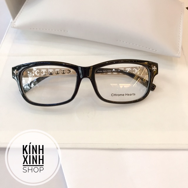 Kính CHROME HEARTS Mắt vuông gọng Kim loại - HOTT6