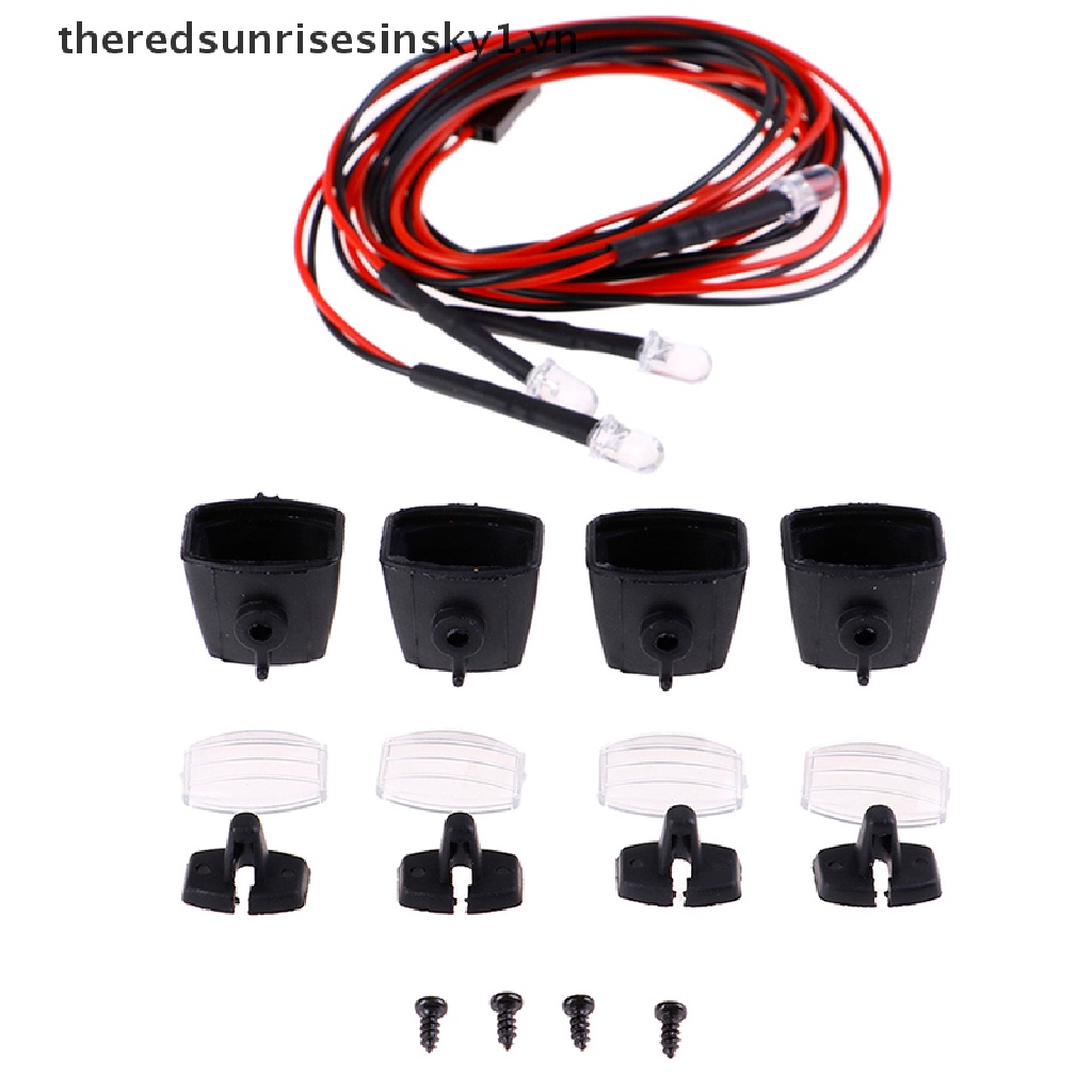 Bộ 4 đèn LED gắn nóc xe điều khiển từ xa 1/10 rc crawler axial scx10.