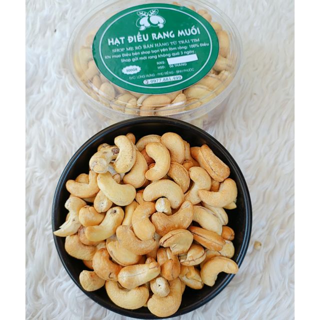 500GRAM HẠT ĐIỀU RANG MUỐI BÓC LỤA