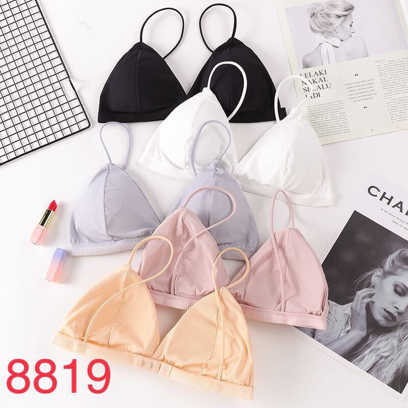 Áo Lót Bra Nữ - Áo Bra Không Gọng Su Đúc Thun Mát Lạnh Lót Mềm Thoải Mái Có Móc Cài Sau 8808