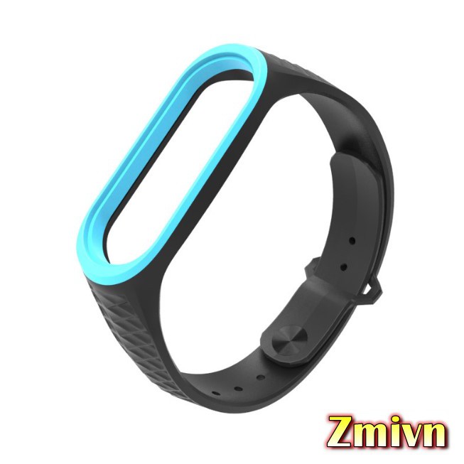 [Tặng dán màn ] Dây đeo thay thế Xiaomi miband 3 miband 4 - Sần viền màu