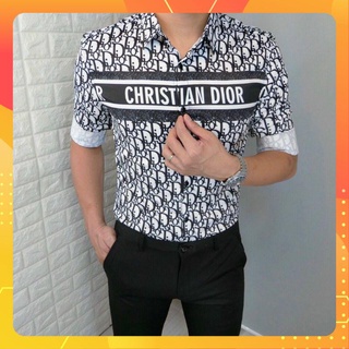 sơ mi họa tiết Dior