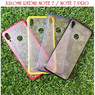 Ốp lưng Xiaomi Redmi Note 7 / Note 7 Pro nhựa nhám viền nữa cạnh
