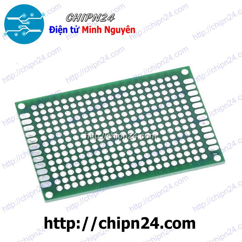 [1 TẤM] Testboard cắm hàn 2 mặt 4x6cm (Mạch sợi thủy tinh) (Board đồng đục lỗ PCB)