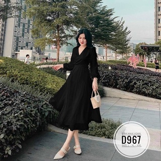 Bigsize Đầm maxi voan D967