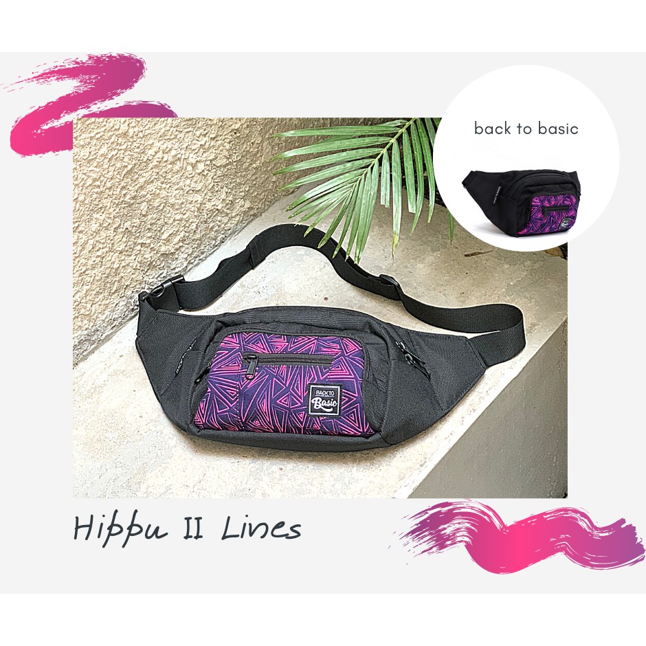 Túi bao tử - Túi đeo hông cao cấp Back To Basic - Hippu II Lines chống thấm tốt, 11 ngăn | BigBuy360 - bigbuy360.vn