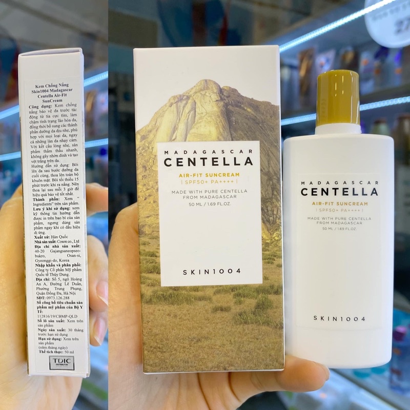  Kem chống nắng Skin1004 Madagascar Centella Air-Fit Sun Cream SPF 50+ PA++++ 50ml