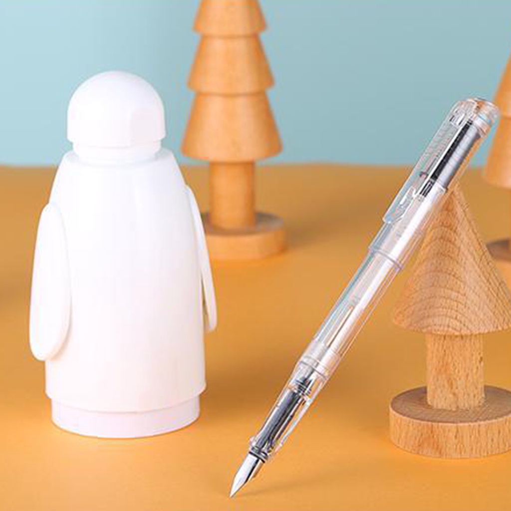 Bút Máy Bơm Mực Tự Động Bằng Nhựa Trong Suốt Cho Học Sinh