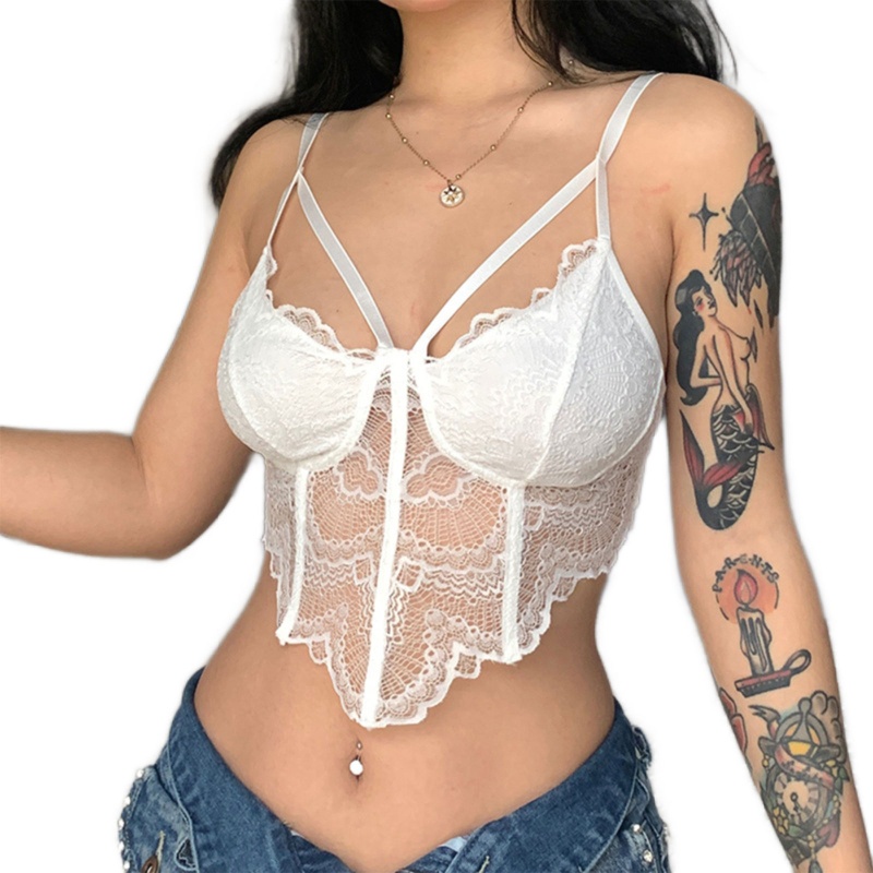 Áo Lửng Hai Dây Cổ Chữ V Gợi Cảm Cho Nữ