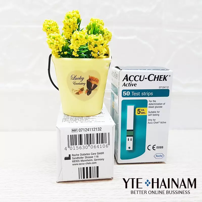 Que Thử Đường Huyết Accu Chek Active 50 + Quà Tặng