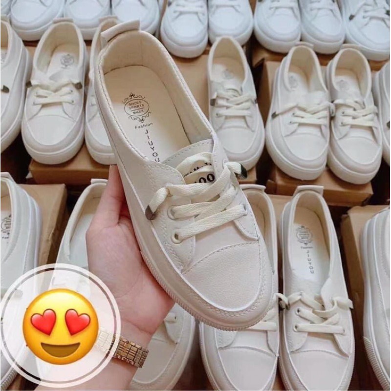 Giày lười buộc dây nữ hot trend đế mềm dễ đi