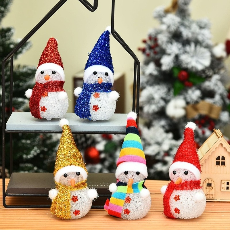 Búp Bê Người Tuyết Có Đèn Led Phát Sáng Màu Sắc Ngẫu Nhiên