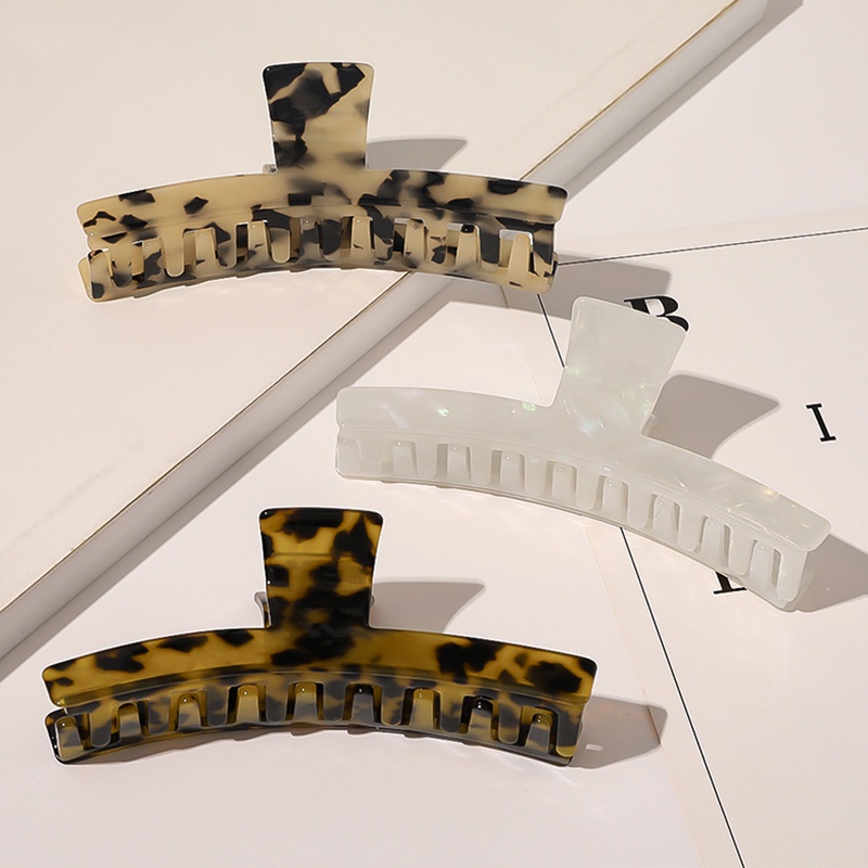 Kẹp tóc in họa tiết da báo hợp thời trang 11cm