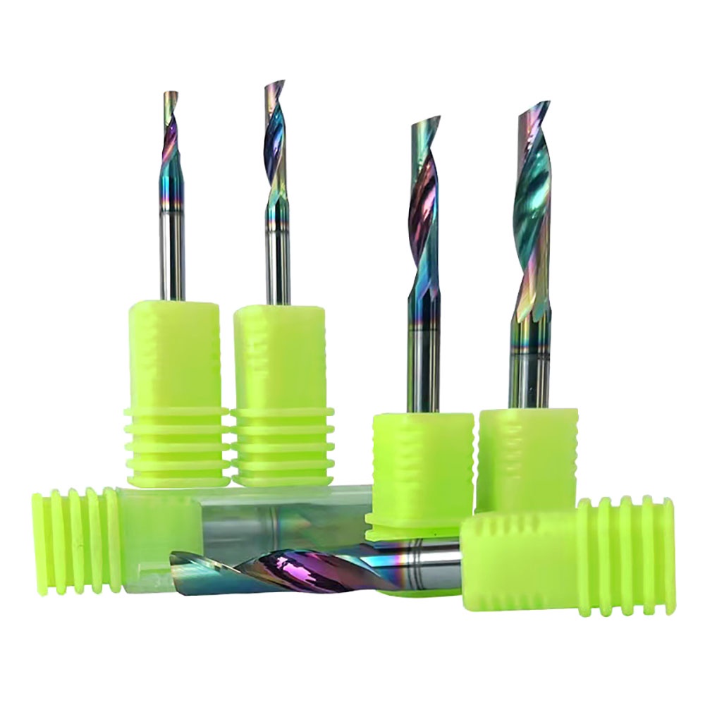 Vsharp Mũi Cắt Xoắn Ốc 3.175mm 1f dlc Phủ Nhôm cnc Chuyên Dụng