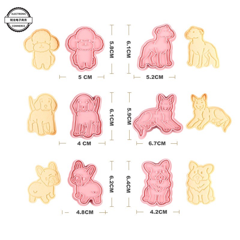 bộ cutter bánh cookies 6 hình